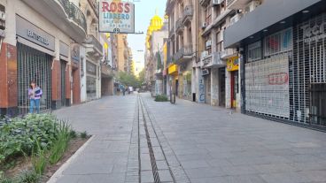 Así lució la ciudad en medio del paro general.