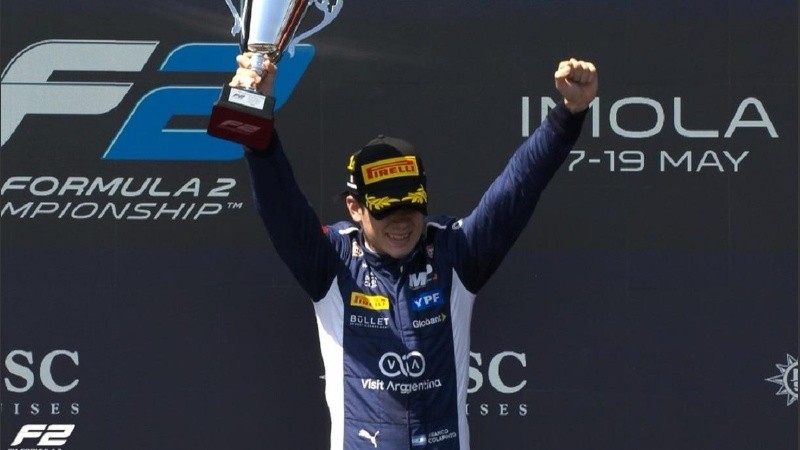 El argentino de 20 años ganó su primera carrera en Fórmula 2.