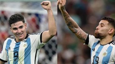 Álvarez y Otamendi, dos campeones del mundo que estarán en la Copa América y en los Juegos Olímpicos.