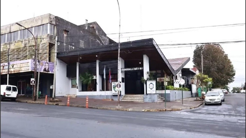 La sede del Comando Radioeléctrico de Posadas, donde se concentró la protesta policial.