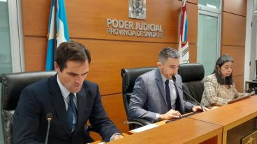 El tribunal compuesto por los jueces Martín Gauna Chapero, Santiago Banegas (presidente) y Norma Senn.