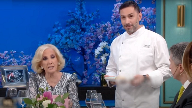 Mirtha Legrand junto al cocinero Coco Carreño.