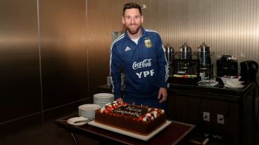 Messi en su festejo de cumpleaños Copa América 2019.