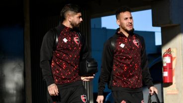 Banega y Cardozo, este viernes antes de viajar rumbo a Buenos Aires.