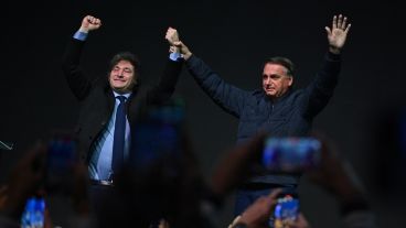 El presidente argentino y el dirigente brasileño en Camboriú.