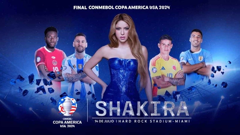 Shakira dará un show en el entretiempo de la final de la Copa América 2024.