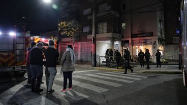 El incendio en el edificio de Ocampo y Corrientes.