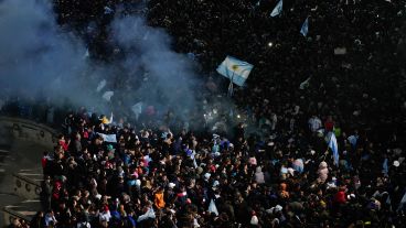 Los festejos de los rosarinos en el Monumento y las calles de la ciudad.