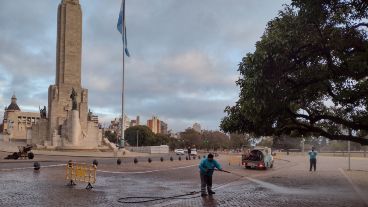 Los trabajos de limpieza comenzaron a las 2 de la mañana.