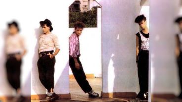 Soda Stereo. Una foto tomada en 1985, en la terraza de Centro Cultura Recoleta (CABA).