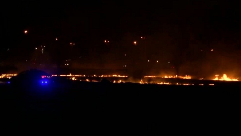 El incendio se desató en Circunvalación a la altura de Jorge Newbery.