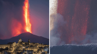 La nube volcánica que alcanzó una altura máxima de aproximadamente 10 metros.