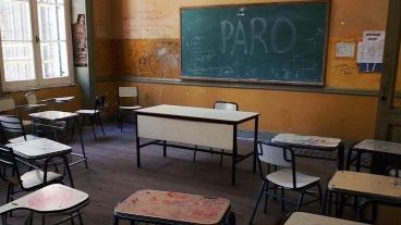 Paro docente durante este miércoles en escuelas públicas.