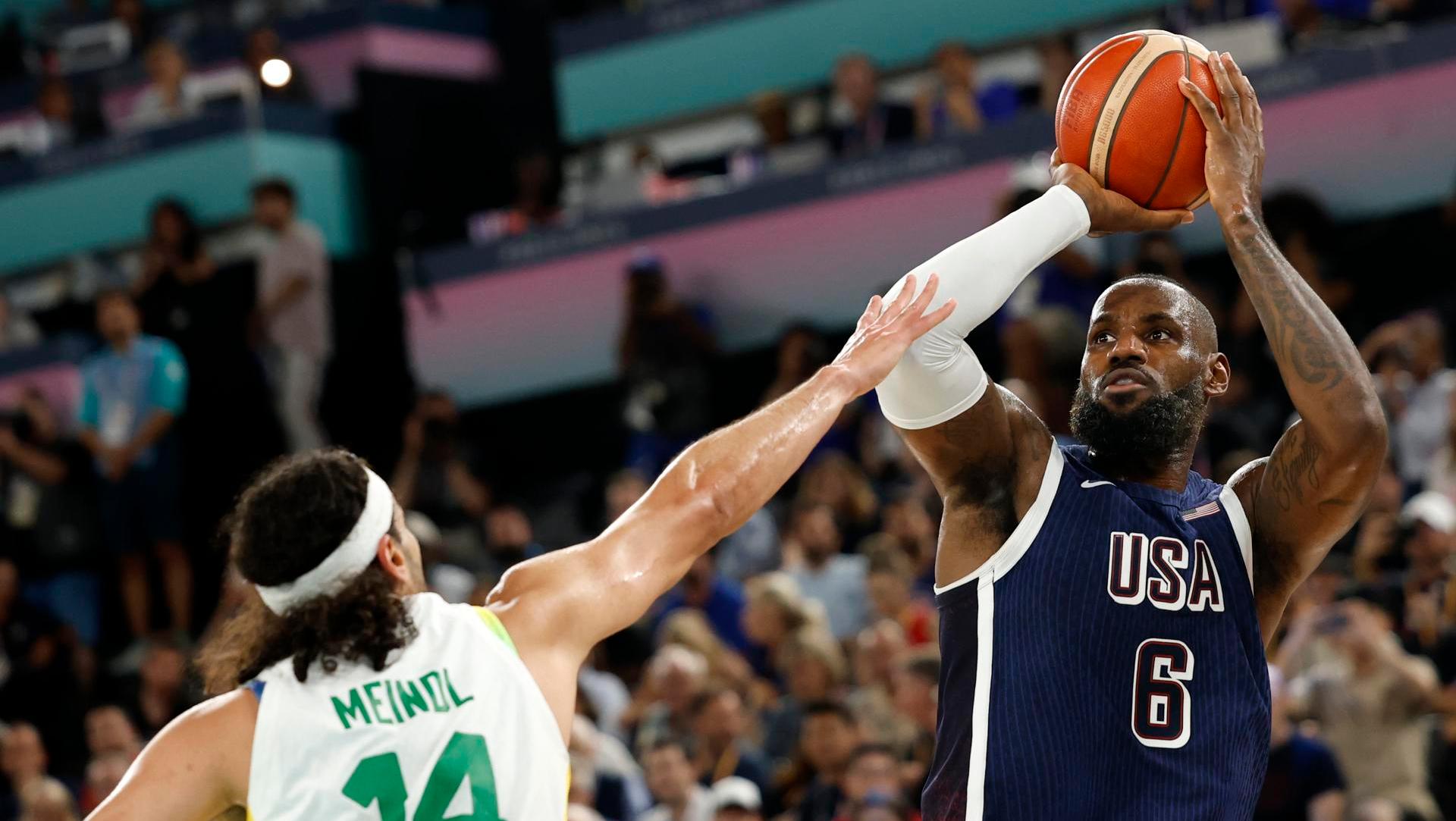 LeBron James en el duelo ante Brasil.