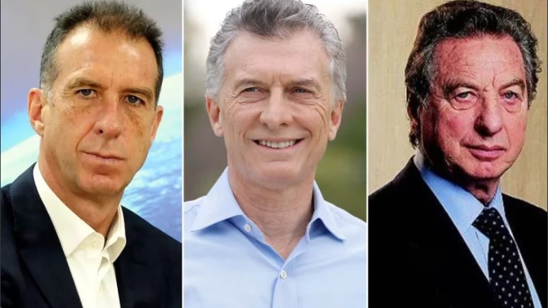 Mariano, Mauricio y Franco Macri.