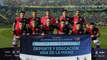 Los once titulares de Newell's en el clásico de este sábado ante Central.