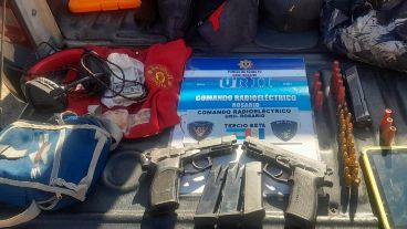 Tachuela cayó con dos pistolas y municiones en inmediaciones del lugar del robo.