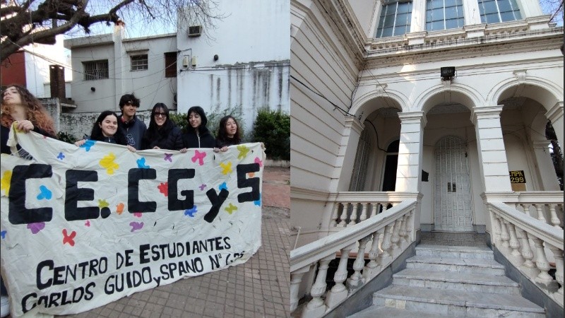 Los estudiantes celebraron la adquisición del edificio de la escuela de parte de la Provincia.