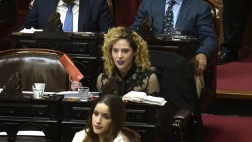 Las diputadas Lourdes Arrieta y Rocío Bonacci.