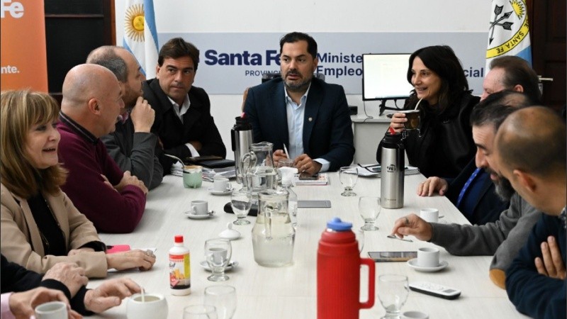 La reunión paritaria en Santa Fe.