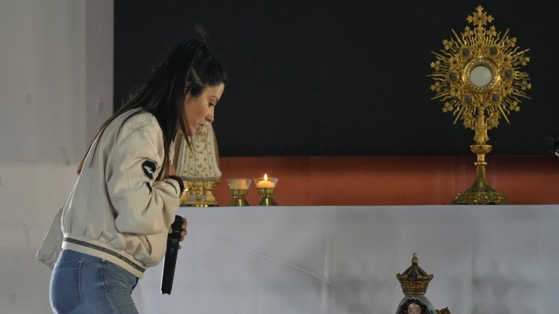 Leda durante el único encuentro llevado a cabo en el camping de Recolectores.