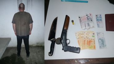 El hombre detenido en zona norte y las armas secuestradas.