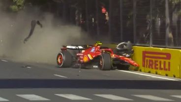 Carlos Sainz y Sergio "Checo" Pérez chocaron en el Gran Premio de Azerbaiyán.