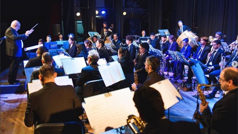 La Banda Sinfónica Orlando Scalona, de san Lorenzo.