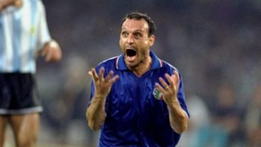 Salvatore "Toto" Schillaci durante la Copa del Mundo de Italia 1990.