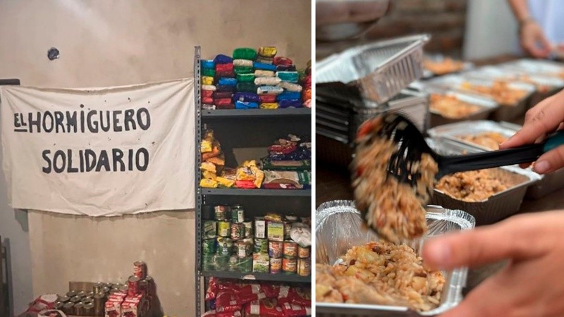 El Hormiguero Solidario reparte más de 200 viandas por semana para personas en situación de calle en Rosario.