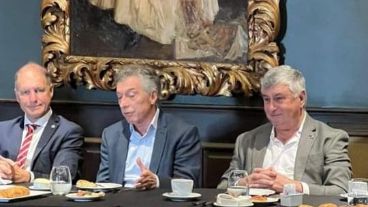 Andres Ponte (Matba-Rofex), Mauricio Macri y Gerardo Bongiovanni (Fundación Libertad)