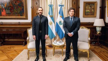 Javier Milei y Nayib Bukele se reunieron en Buenos Aires.