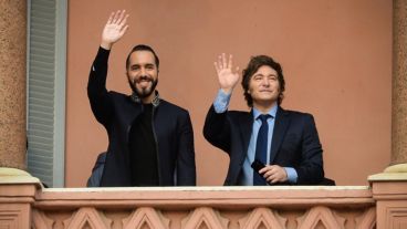 Javier Milei y Nayib Bukele se reunieron en Buenos Aires.