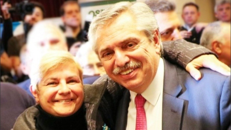 Clérici junto al ex presidente Alberto Fernández