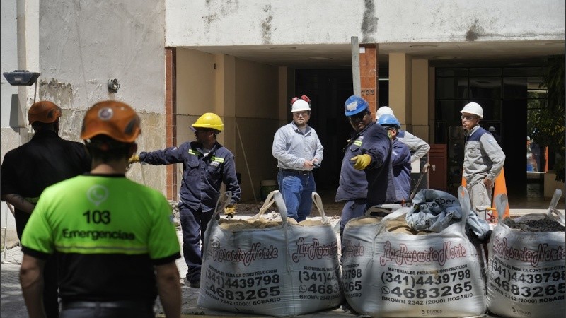 Una pérdida de gas fue detectada en las inmediaciones en la zona de la plaza López. en avenida Pellegrini y Laprida.