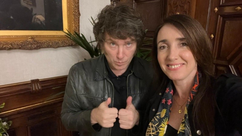 El presidente Javier Milei y la vice, Victoria Villarruel.