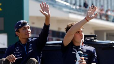 Albon y Colapinto durante el fin de semana del Gran Premio de Estados Unidos en Austin, Texas.