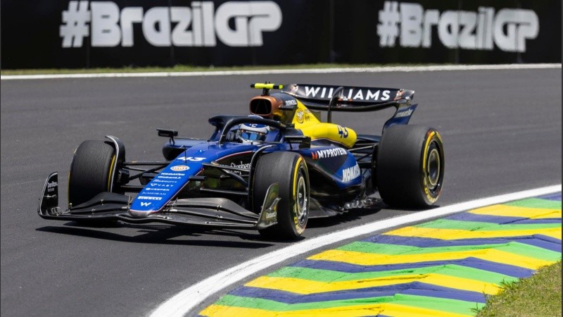 El Williams de Colapinto durante la clasificación para la carrera sprint, este viernes en el circuito de Interlagos.