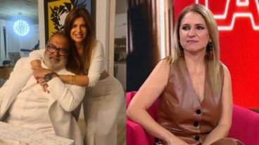 De una lado, Jorge Lanata junto a Elba Marcovecchio. En el otro, la periodista Fernanda Iglesias.