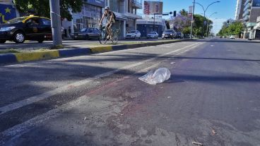 La escena del crimen este domingo a la mañana.