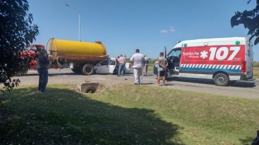 La impactante imagen del accidente.