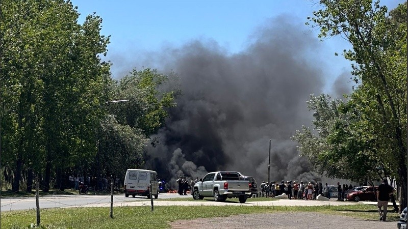 Este lunes se produjo un corte en calle García del Cossio e intervino la Policía.