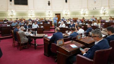 Integrantes de la comisión de Asuntos Constitucionales junto a otros legisladores debatieron proyectos de reforma constitucional en el recinto.