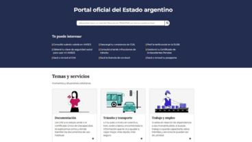 Página de ingreso al portal argentina.gob.ar.