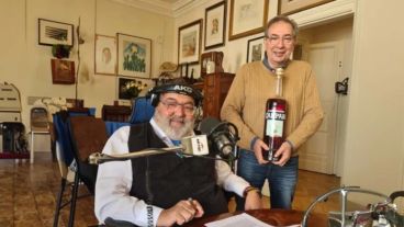 Levinas junto a Lanata en un momento de radio.