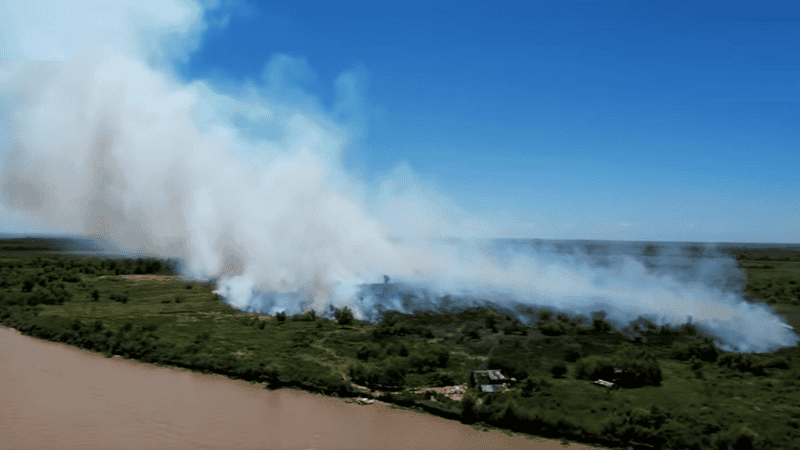 Las imágenes desde el aire del drone de El Tres.