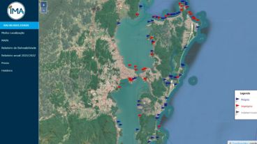 La costa atlántica del sur de Brasil es monitoreada ante casos de contaminación.