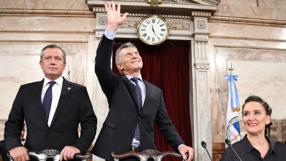 El presidente llegó al Congreso para dar su segundo discurso de su mandato.