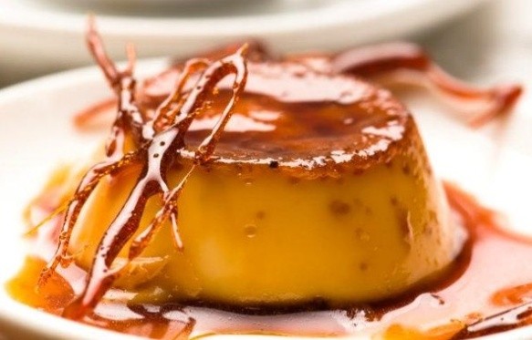 flan con dulce de leche