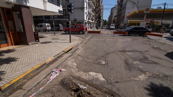 La esquina de Entre Ríos y 3 de Febrero. (Alan Monzón/Rosario3.com)